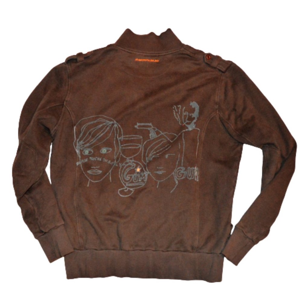 Rare JC de Castelbajac Paris Zip-Up Jacket 100% Cotton Unique Piece OAK Art Coat